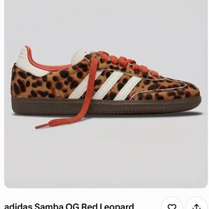 Adidas Samba OG Leopard Print with Red Accents